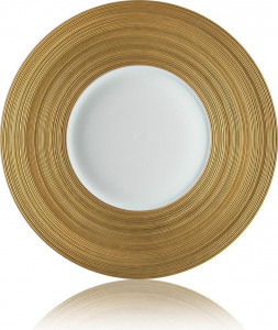 56402 JL Coquet Тарелка обеденная 26см "Хемисфер" (золотой) Фарфор