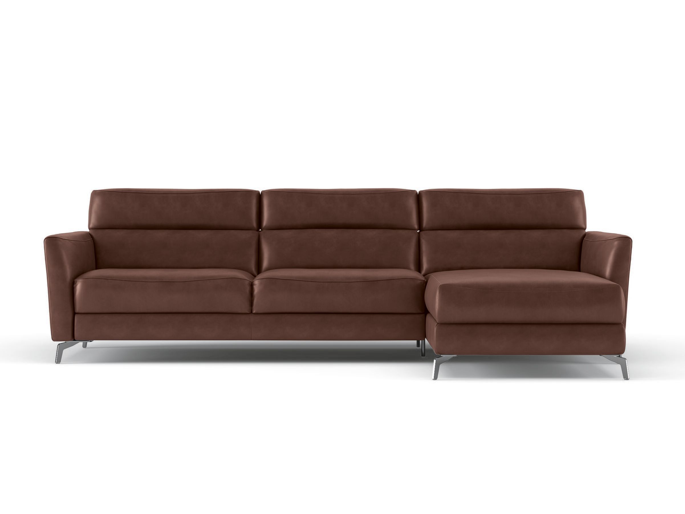 3-местный кожаный диван с полуостровом Natuzzi Italia Стэн ARCH-00017390