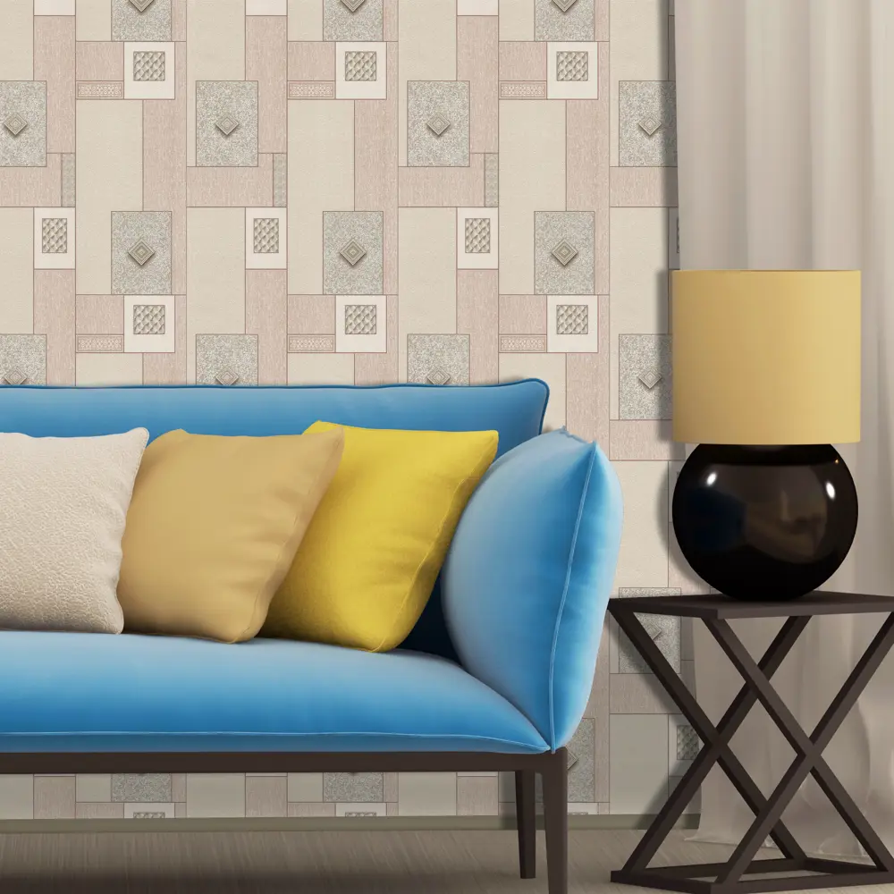 Обои виниловые Плитка бежевые 0.53 м 0209-1 Santreyd STLM-2192088 - Вид №2