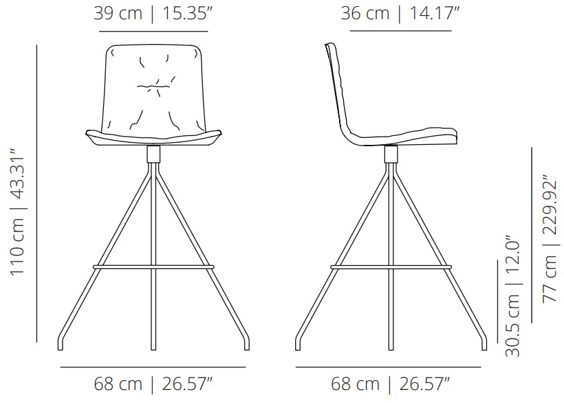 Viccarbe Табурет из ткани с подставкой для ног Klip sun-id-1478171 - Вид №4