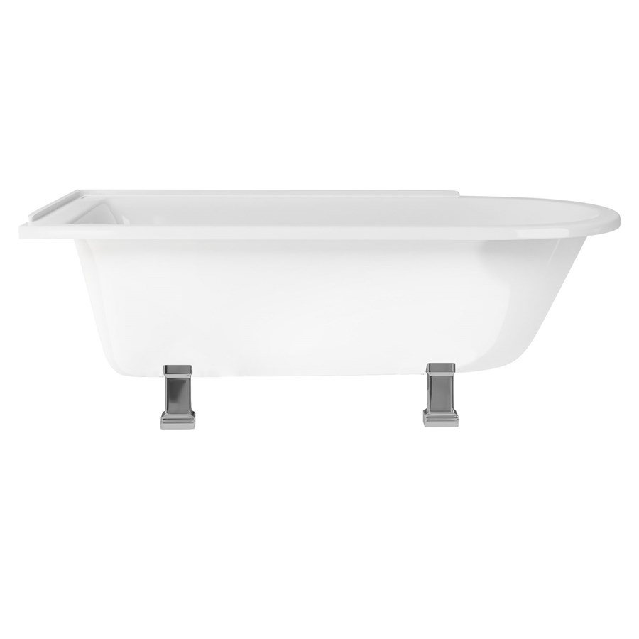 Burlington Душевая ванна Hampton 170 см со стандартными ножками для левой руки Левая рука с точкой в ​​белом цвете E13 E9 WHI  - Вид №7