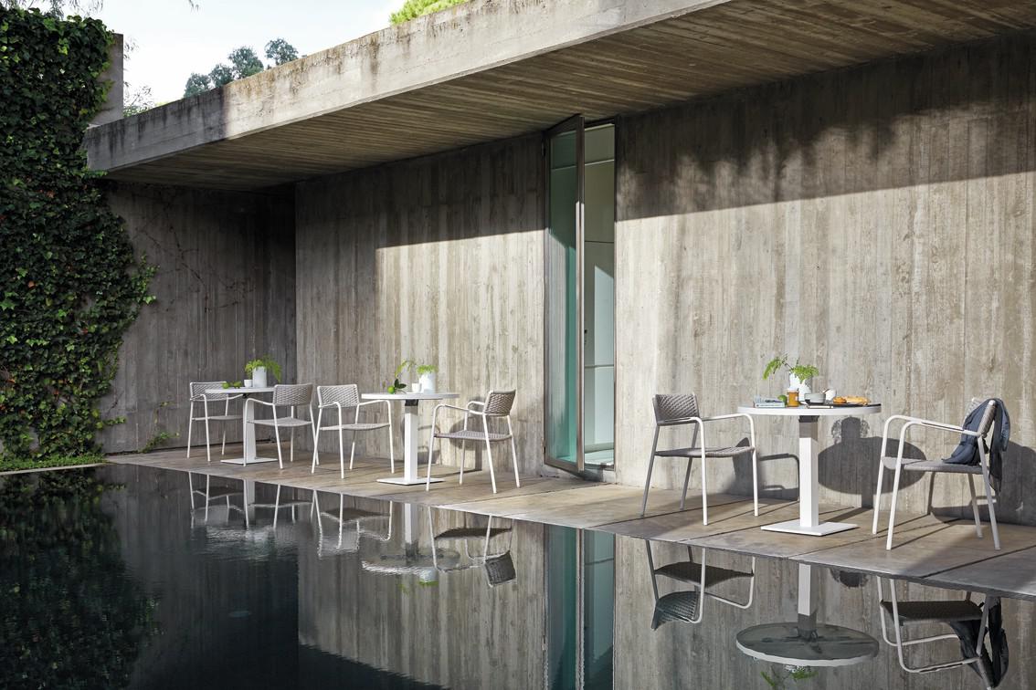 MNST32 Стул белый веревка 11мм серебристый Manutti Echo - Вид №4