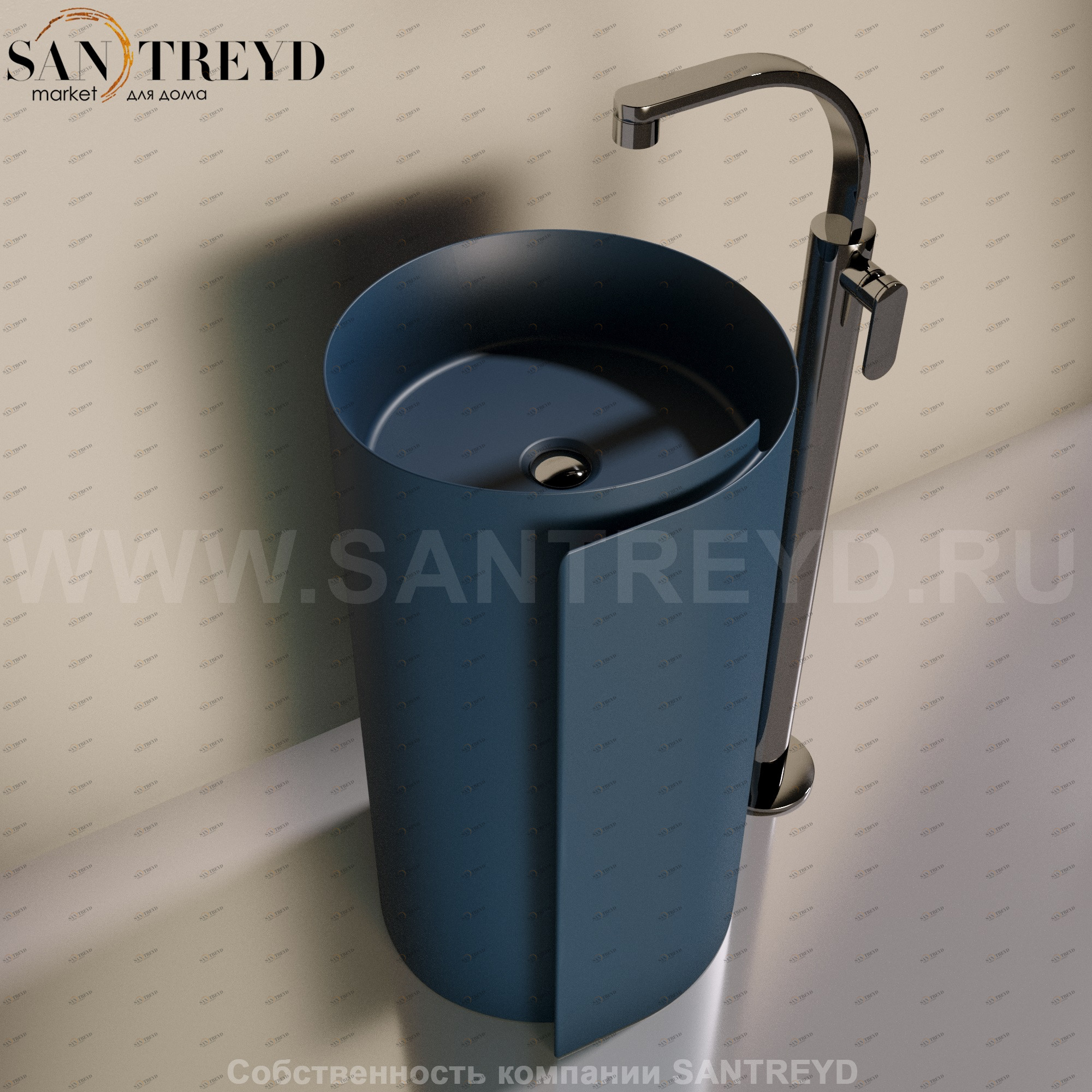 MR44C7016 Напольная раковина стоящая круглая Ceramica Flaminia Roll