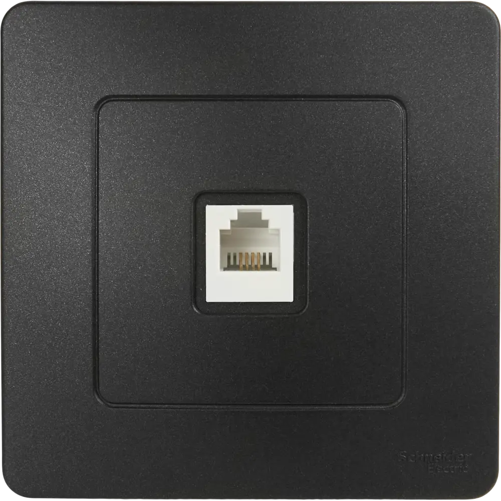 Телефонная розетка встраиваемая Systeme Electric Blanca RJ11 цвет антрацит 86728839 STLM-2050380
