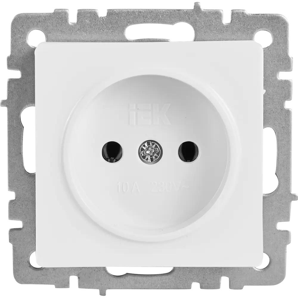 Розетка IEK Brite без заземления с защитными шторками 87761539