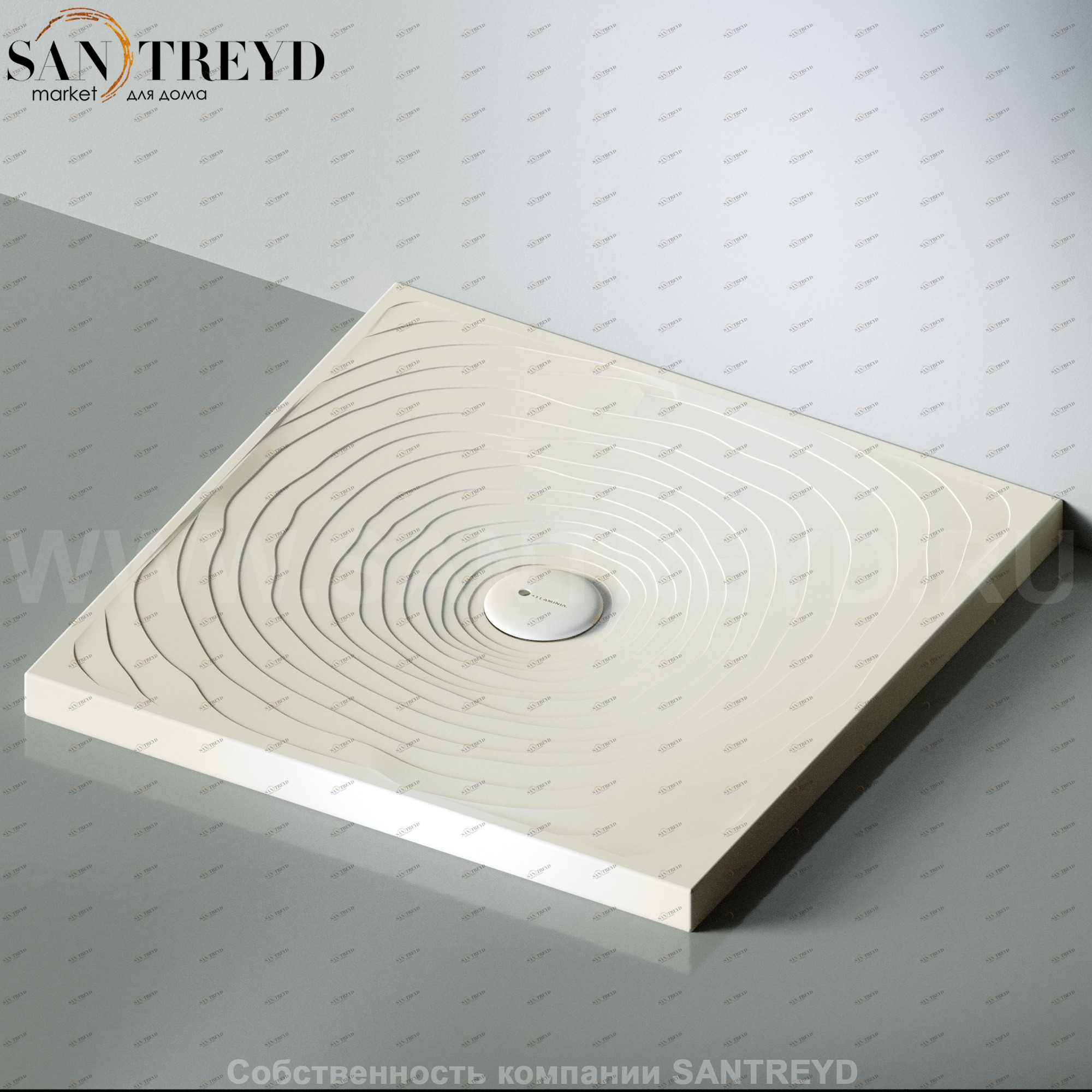 Flaminia WATER DROP Душевой поддон 100 см бежевый DR8010.9003 Ceramica Flaminia DR80109003