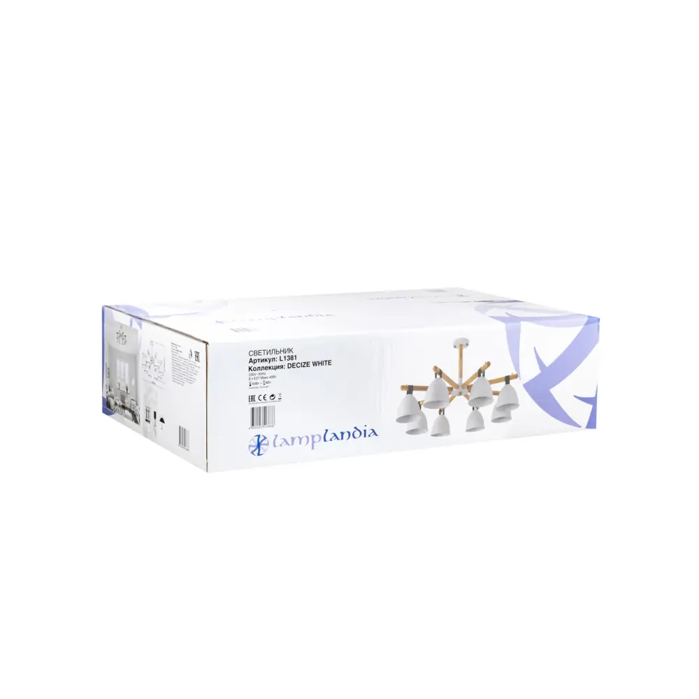 Люстра потолочная Decize L1381, 8 ламп, 24 м², цвет белый LAMPLANDIA STLM-2049515 - Вид №7