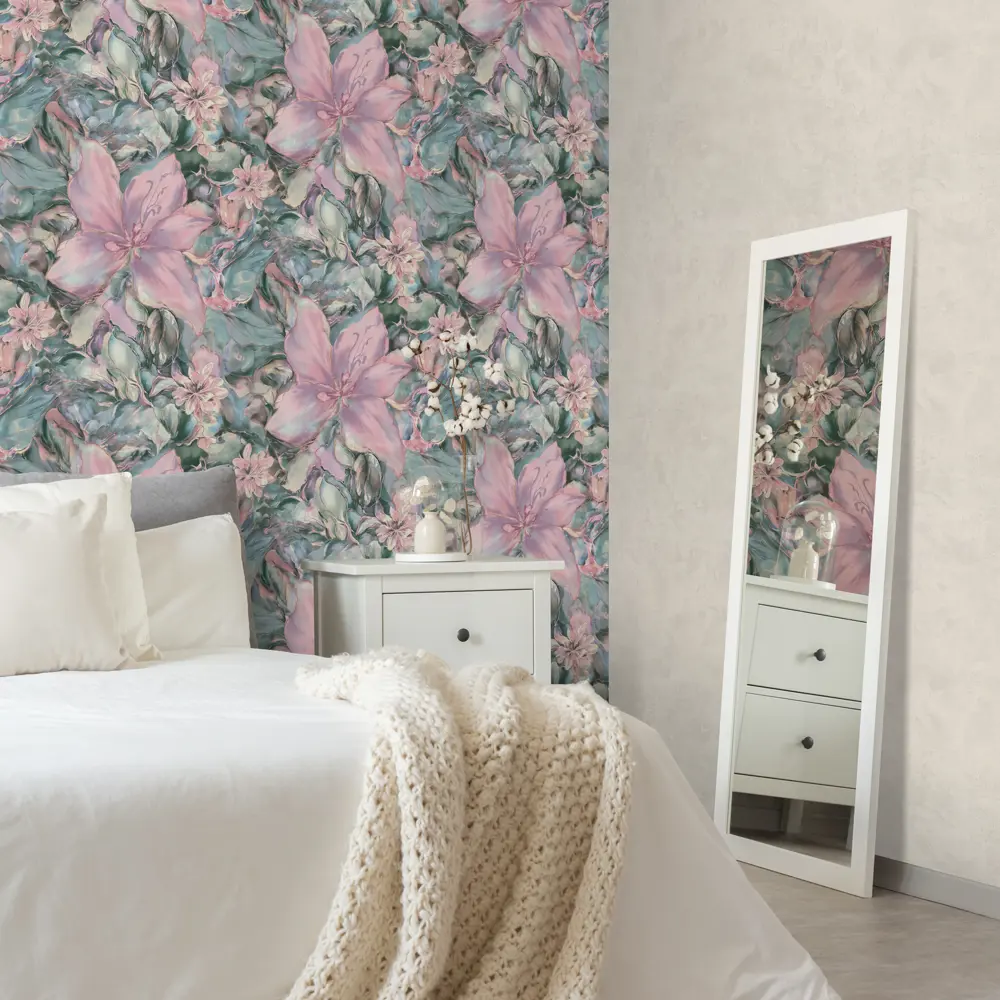 MONTE SOLARO Флизелиновые обои Царица в изысканном зеленом оттенке 89395617 STLM-1547243 - Вид №3