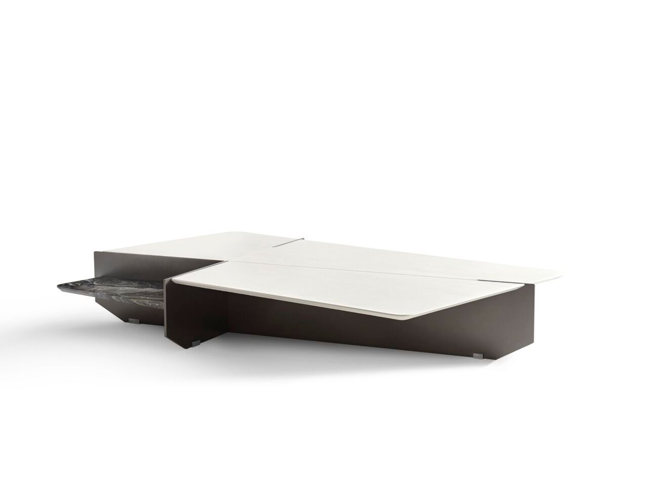 Кожаный прямоугольный низкий журнальный столик Giorgetti GHIBLIM ARCH-00094187