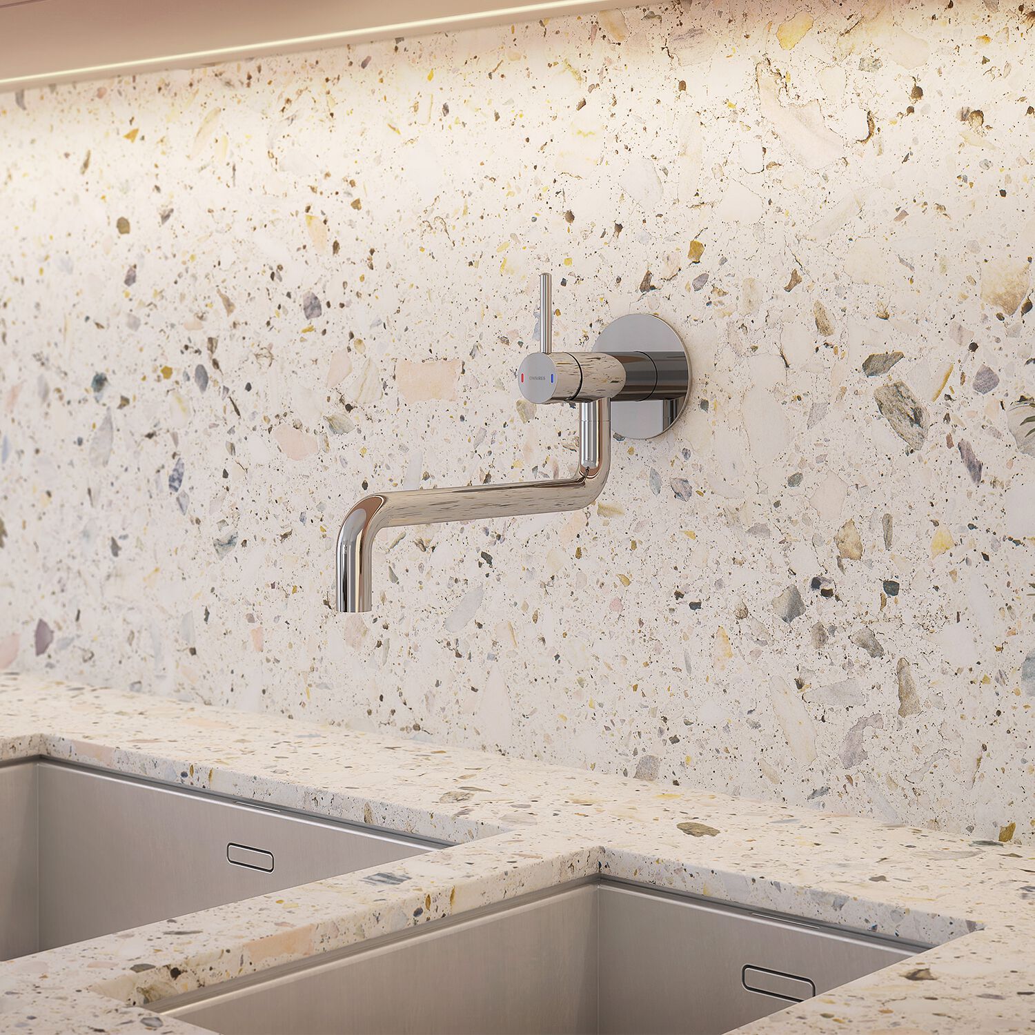 Настенный кухонный смеситель с поворотным изливом OMNIRES Y ARCH-00030664 - Вид №3