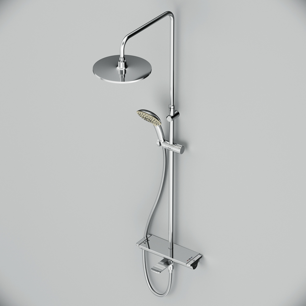 F0770A500 Spirit V2.0 душ.система набор: смеситель д/ванны/душа с термостатом верхн. душ d 250 мм AM.PM Spirit 2.0  - Вид №10