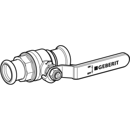 GEBERIT 94923 Шаровой кран Geberit Mapress, NPW, с рукояткой  - Вид №1
