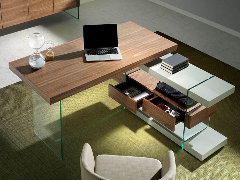 Angel Cerdá Угловой стол из дерева и стекла Nature life 3003 Angel Cerda - Вид №1