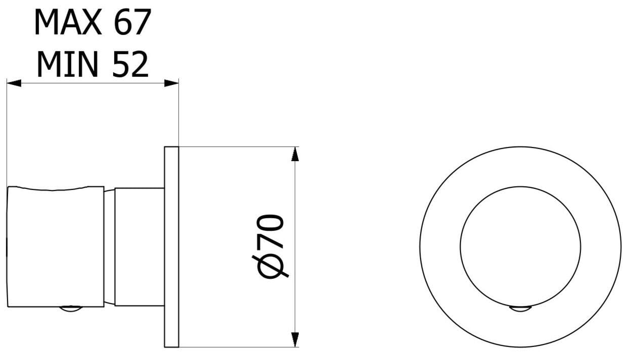 Односторонний настенный смеситель IB Only One ARCH-00134316 - Вид №2