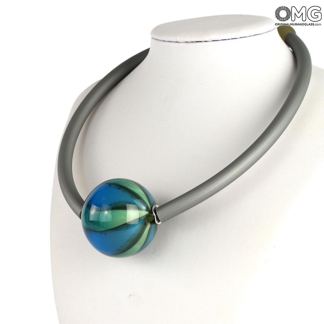 4652 ORIGINALMURANOGLASS Колье Одиссея - Зелёное - муранское стекло OMG 52 см  - Вид №1