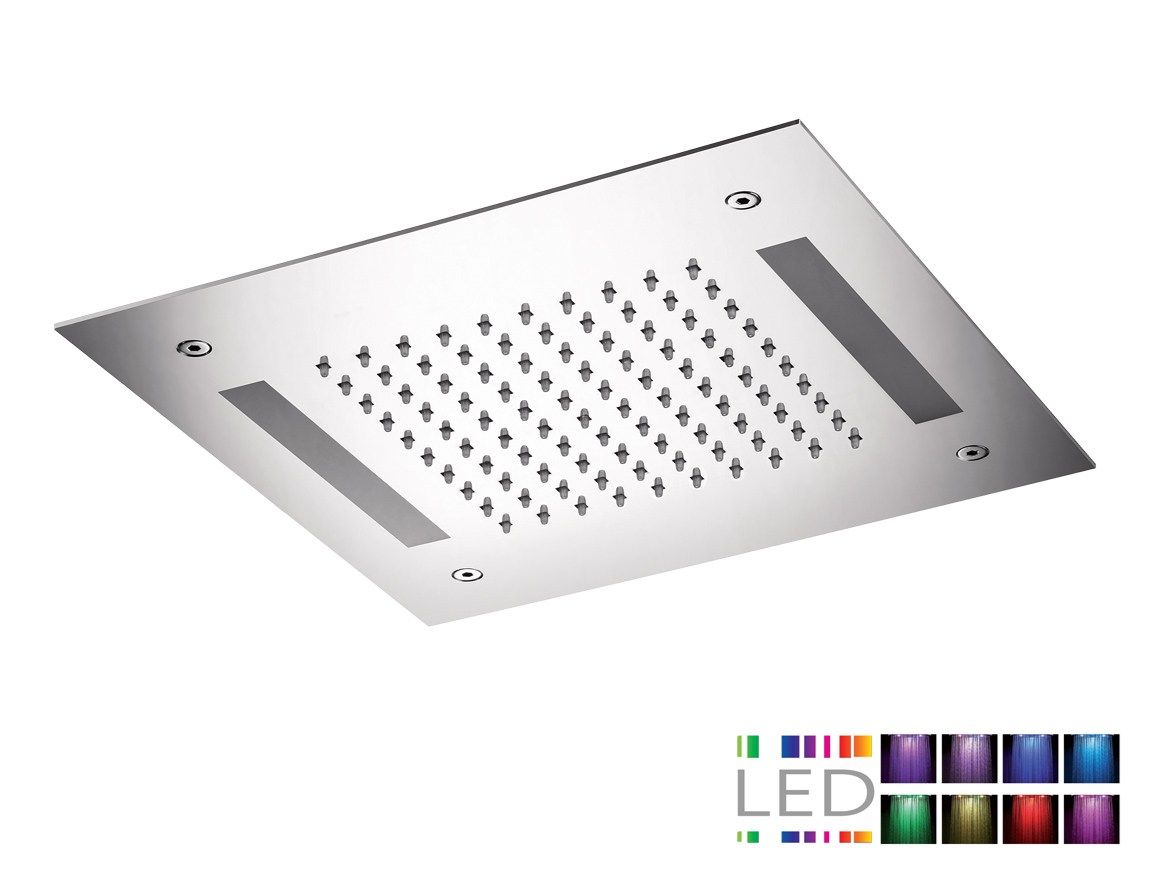 Светодиодная насадка для душа из нержавеющей стали с хромотерапией Rubinetterie Mariani хромотерапия ARCH-00039745