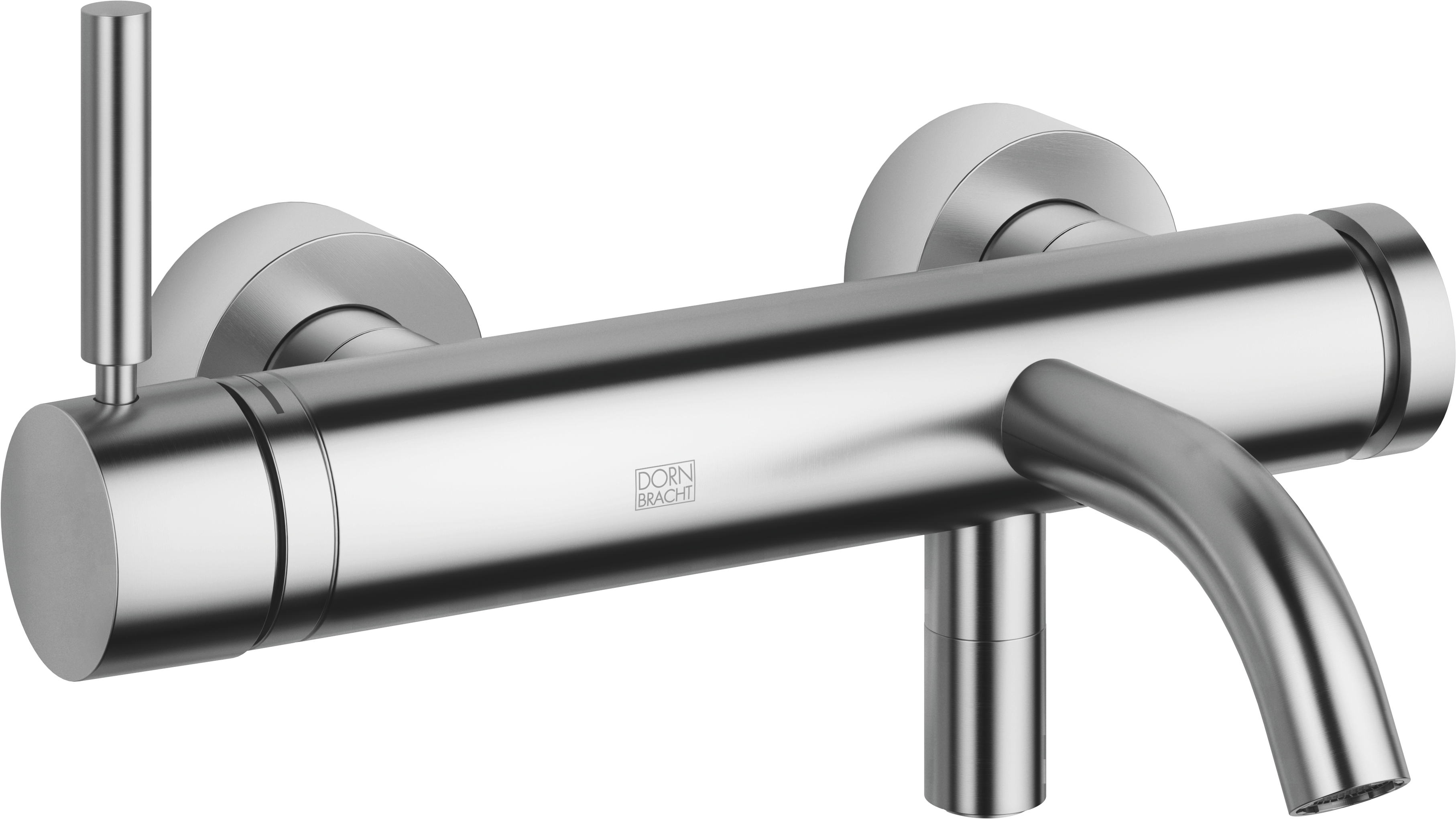 МЕТА Смеситель для ванны, однорычажный, настенный, без душевого набора - Матовый хром