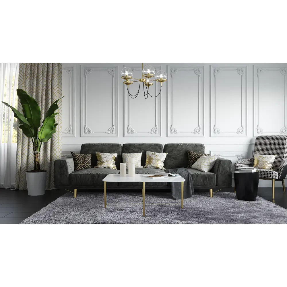 Штора на ленте «Ромбы», 145х260 см, цвет золотой ВАСИЛИСА STLM-2031149 - Вид №8