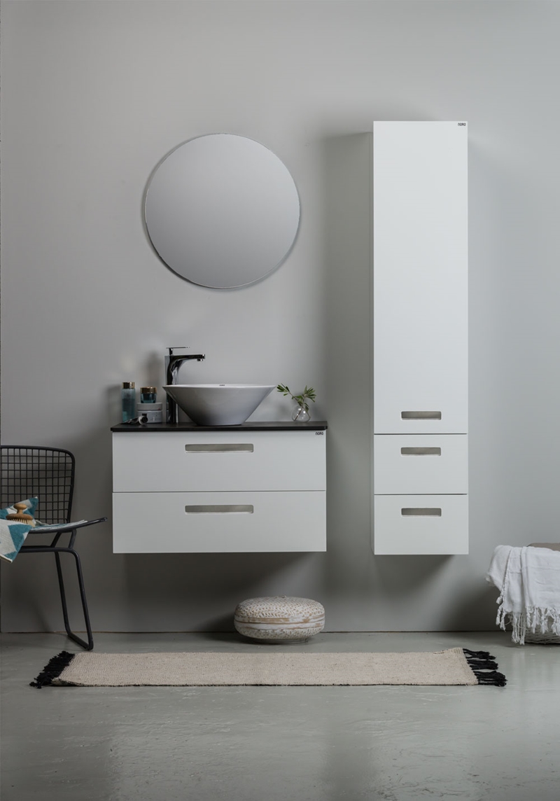 1366 High Cabinet Relounge White High Gloss Noro  Белый  - Вид №1