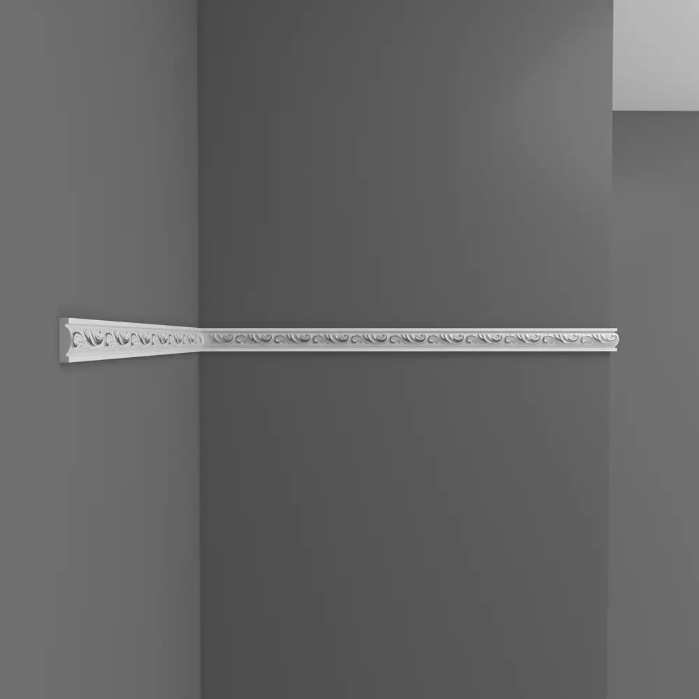 Молдинг настенный полистирол 157-60 бело-серебристый 14х30x2000 мм DECOMASTER STLM-2102974 - Вид №5