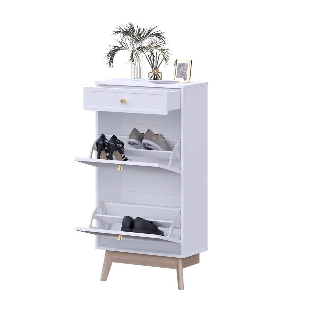 Обувница KONSENSA Лион Амьен 60x120x30 см 2 секции ЛДСП цвет белый STLM-2026465 - Вид №11