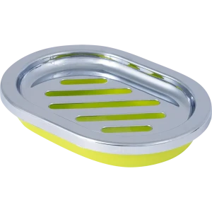 Мыльница настольная «Альма» пластик цвет зелёный