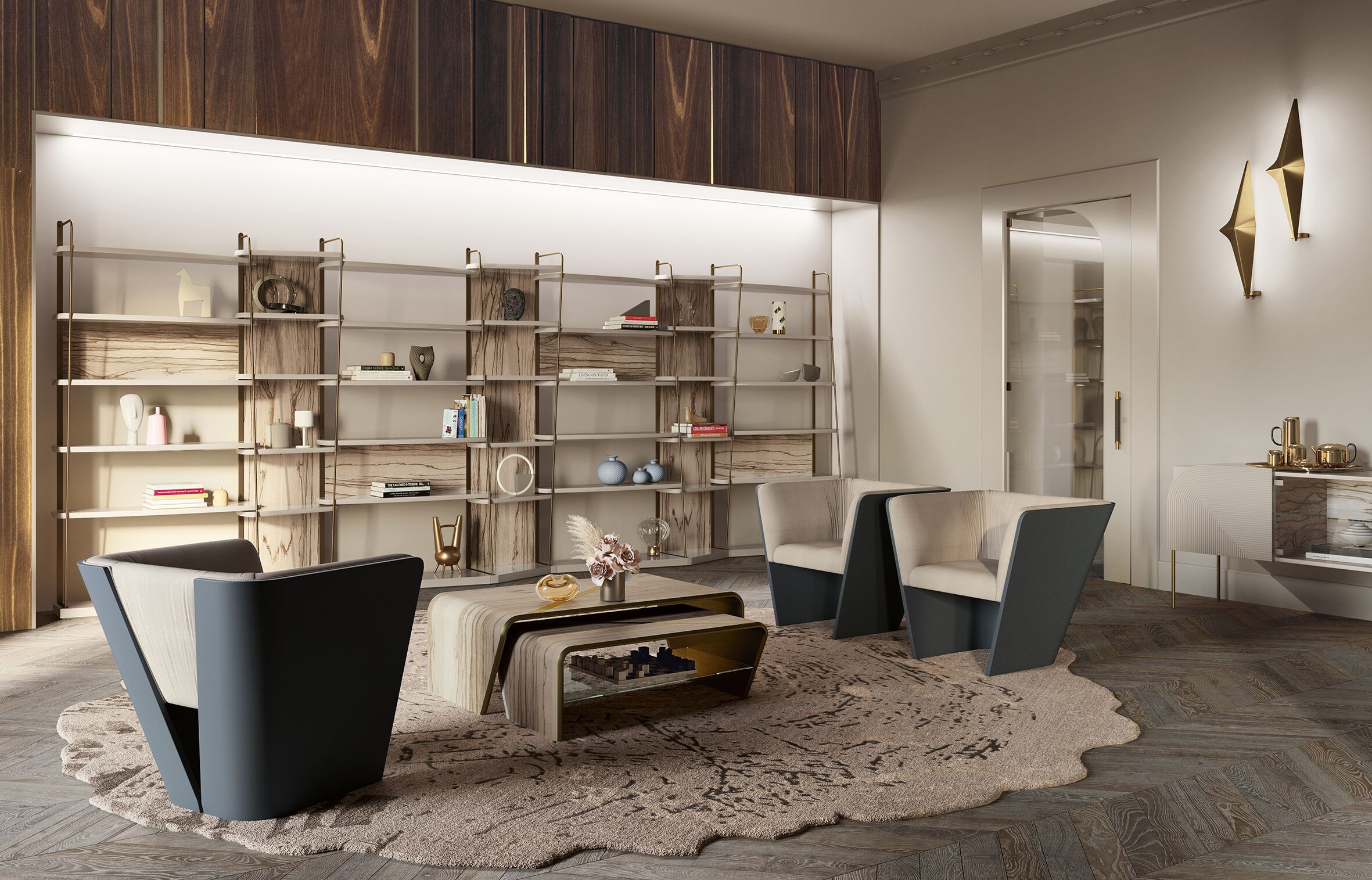 Деревянный низкий прямоугольный журнальный столик Bizzotto Italia Нара ARCH-00033060 - Вид №4