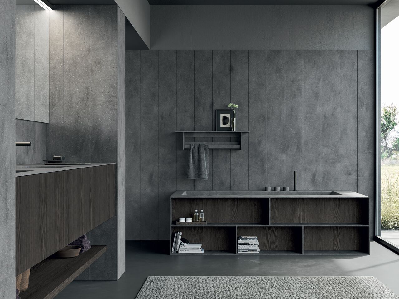 Шкаф для раковины Corian® со встроенной раковиной Rexa уникальный ARCH-00087446 - Вид №4