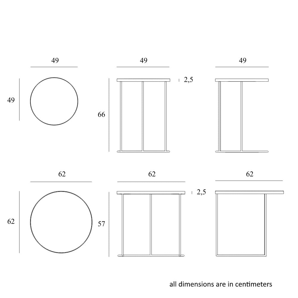Деревянный круглый журнальный столик Ethnicraft ROUND TRAY TABLE SET ARCH-00081801 - Вид №4