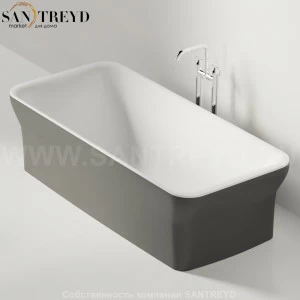 Ванна свободностоящая NOVECENTO графитовая