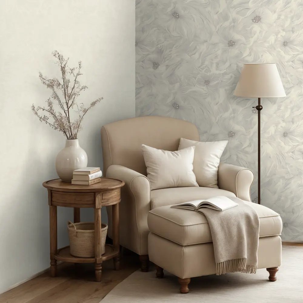 Обои флизелиновые Euro Decor Mia белые 1.06 м ED7303-00 89423749 STLM-2202952 - Вид №4