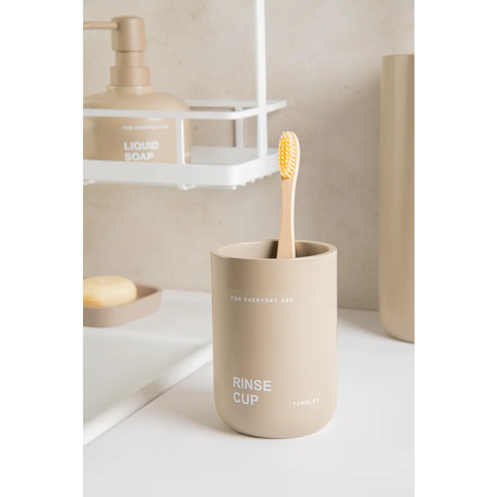 Стакан для зубных щеток Vidage Kitba полирезин цвет бежевый STLM-2107925 - Вид №3