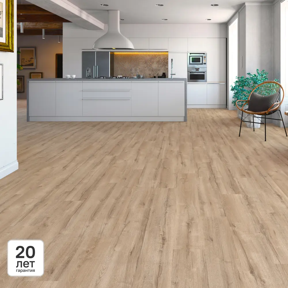 Ламинат KREAFORTA Дуб Лемью 33 класс толщина 8 мм 2.109 м² STLM-2039286