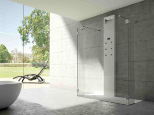 Душевая кабина из стали и стекла