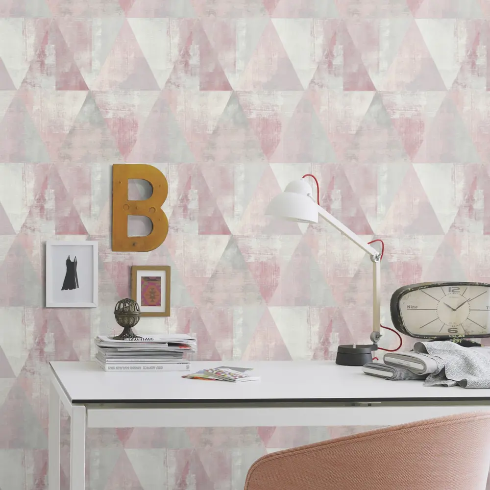 Обои флизелиновые «Пирамида» RA 410938 цвет розовый 0.53 м Rasch Hyde Park STLM-2064138 - Вид №2