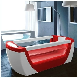 Ванна Gruppo treesse Vision VTL-V1381-K красная стеклянная прозрачная