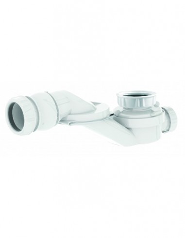 560000 001 00  Сверхплоский поворотный сифон для ванны, NF, выпускное отверстие с коническим уплотнением, Д. 40мм Valentin Белый  - Вид №1