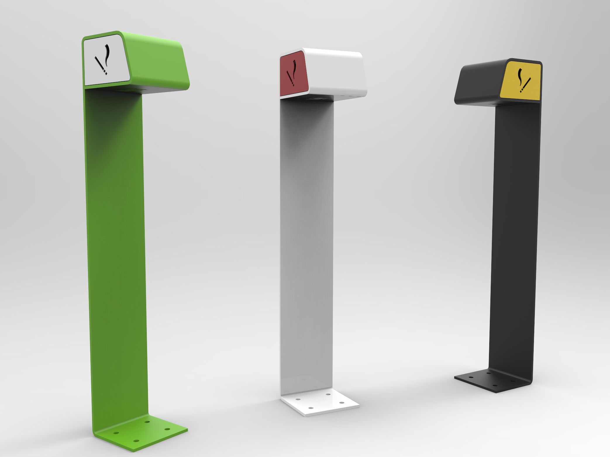 Стальная напольная пепельница для общественных мест CITYSì Ash ARCH-00010085