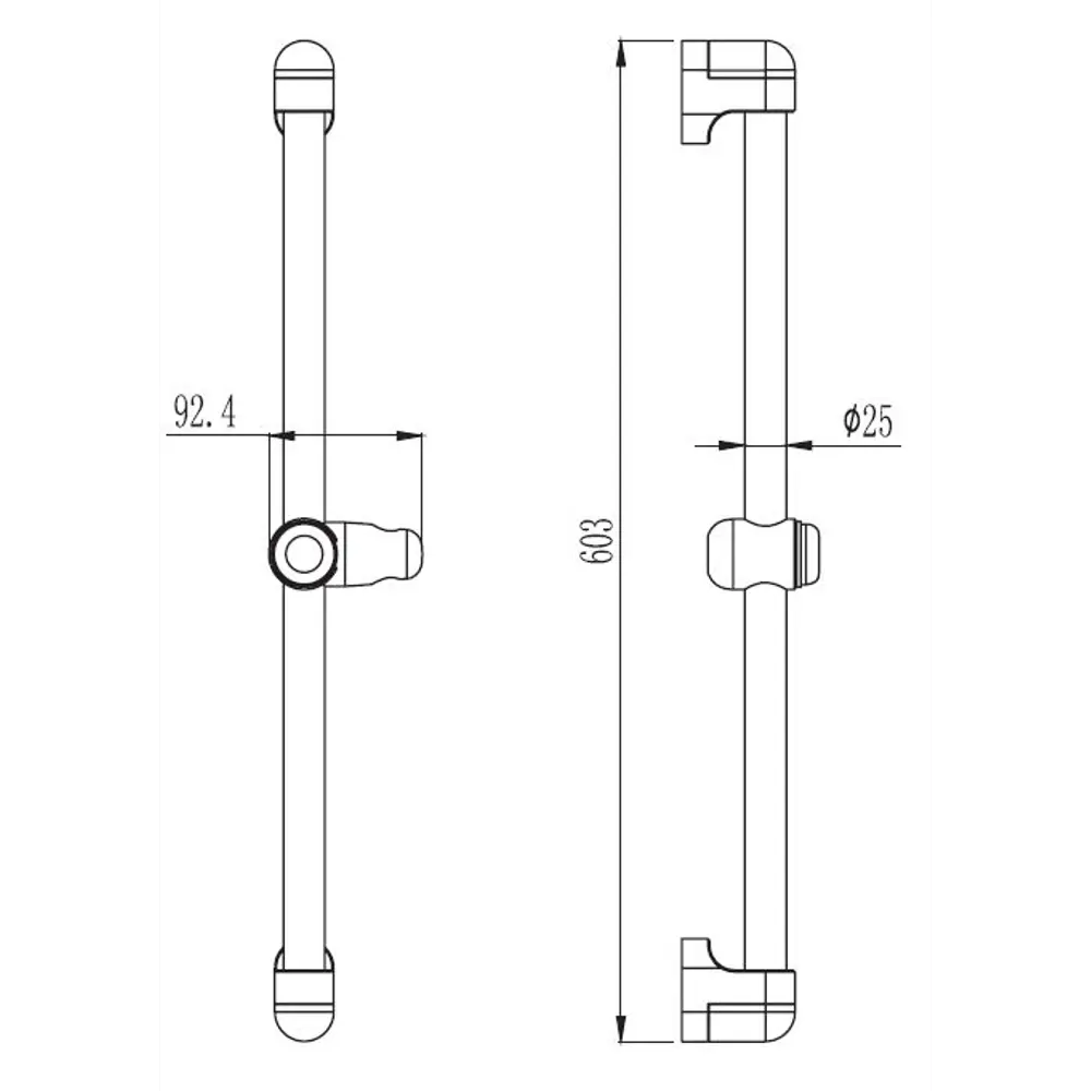 Душевая штанга Voda VS63 60.3 см STLM-2078457 - Вид №1