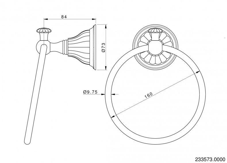 Bronces Mestre Держатель кольца для полотенца Artica with porcelain 233573.0000.50 - Вид №1