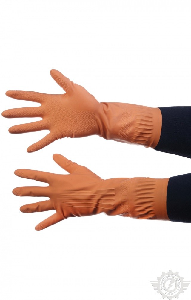 67653 Перчатки резиновые бытовые  Средства защиты рук  размер L(Б) (8,5-9) Спецодежда 