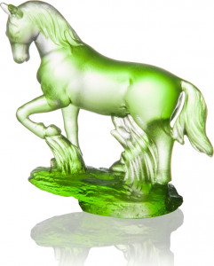 10557327 Cristal de Paris Фигурка Cristal de Paris "Лошадка" 5,5см (зеленая) Хрусталь