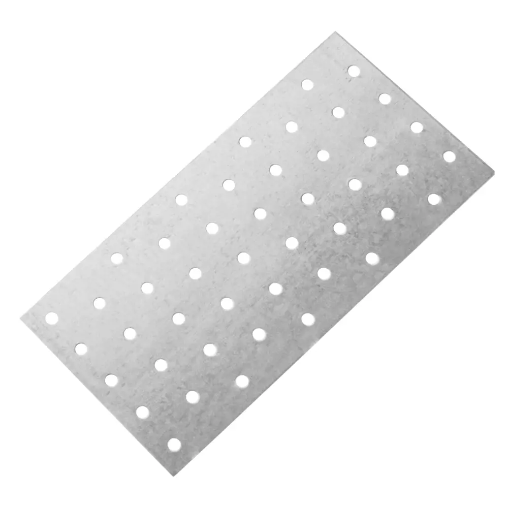 Пластина соединительная 100х200х2 мм, оцинкованная сталь КРЕПКО-НАКРЕПКО STLM-2061900