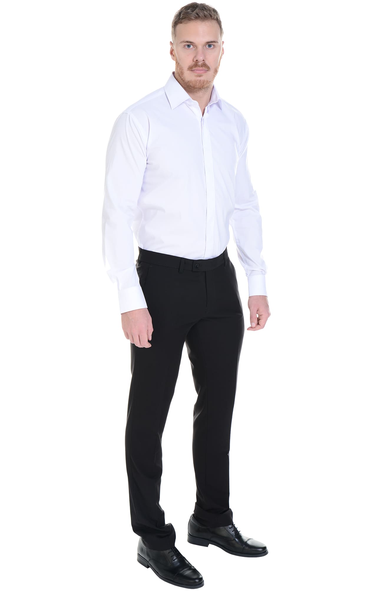 62465 Рубашка мужская  white El-Risto  Корпоративная одежда  размер 41/176-182  - Вид №6