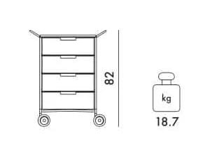 Офисный комод из ПММА с колесами Kartell MOBIL ARCH-00065007 - Вид №177