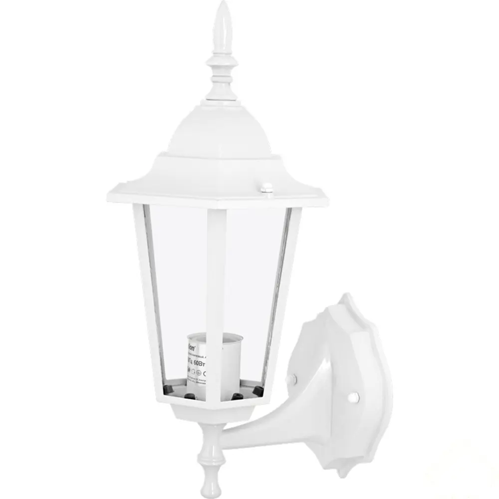 Бра уличное вверх Camelion Time 1xE27х60 Вт, цвет белый, 4101 Santreyd STLM-2173661