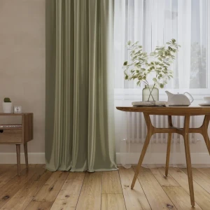 Штора на ленте Light 160x280 см цвет оливковый