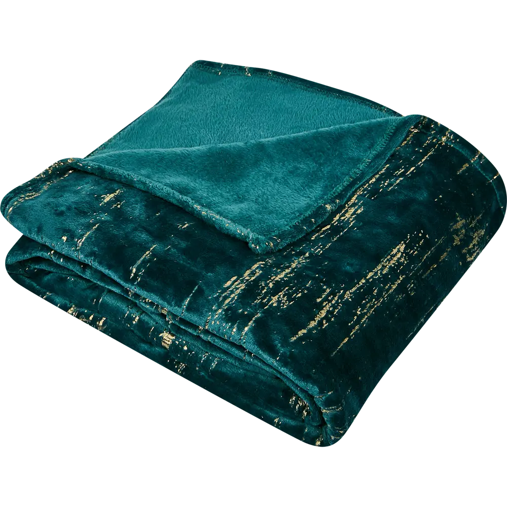 Плед Naima 150x200 см фланель цвет темно-зеленый Ardenza Подиум STLM-2031619