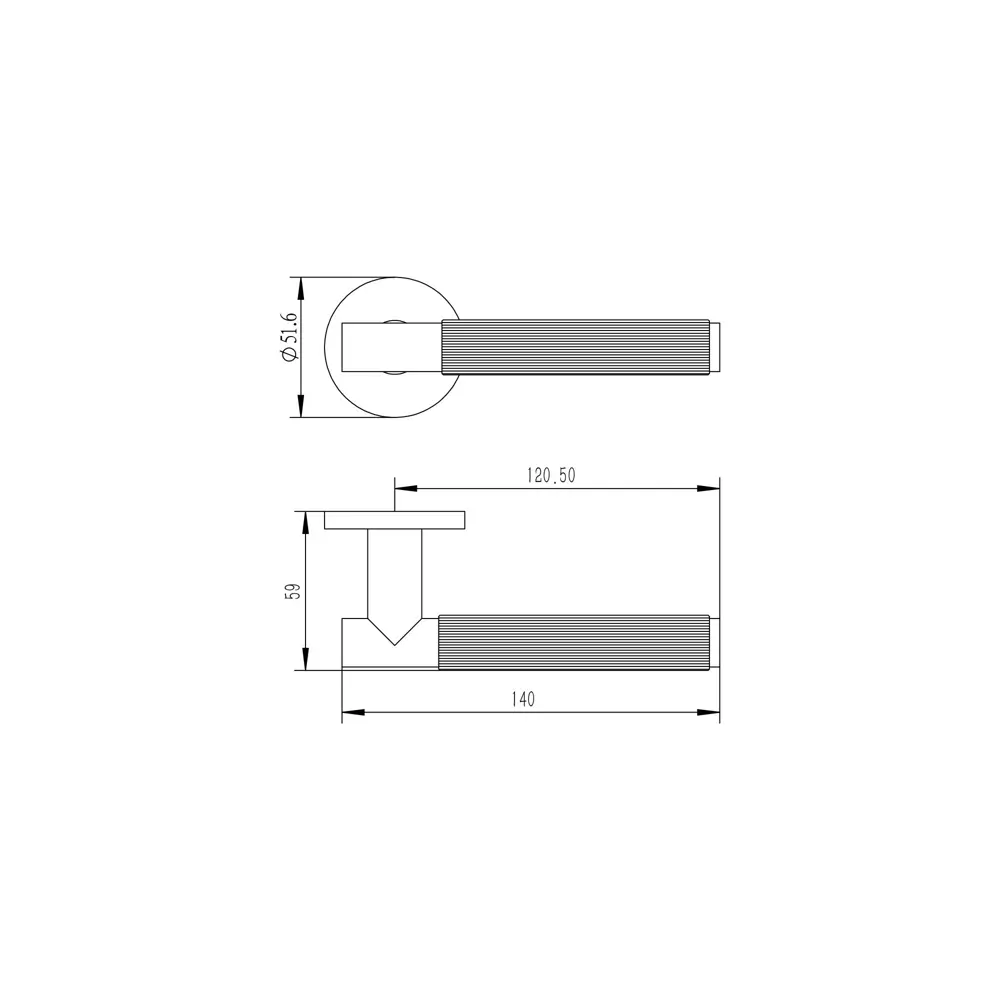Дверная ручка на розетке KREAFORTA Норбо без запирания цвет бронза STLM-2040301 - Вид №4