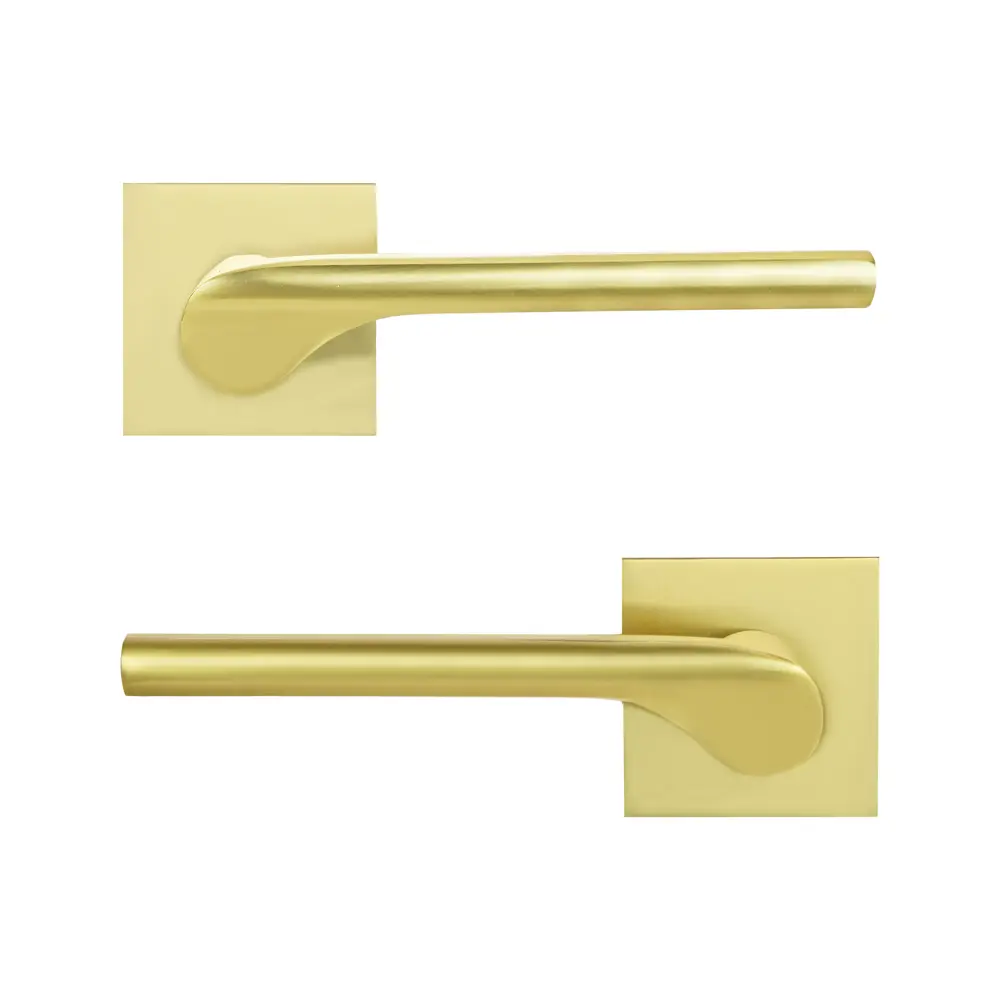 Дверная ручка на розетке KREAFORTA Паудер без запирания цвет золото STLM-2071944 - Вид №1